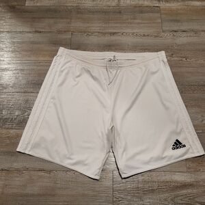 Adidas Climalite Running Gym Shorts Basketball Loose Fit White Mens Size Large
